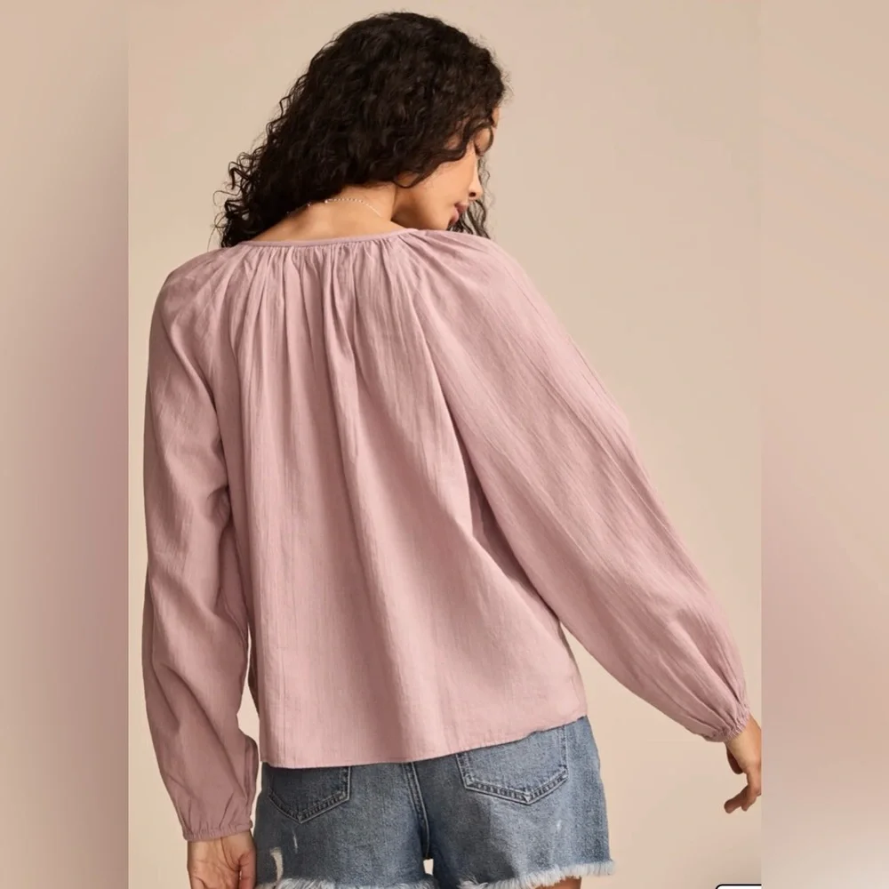 ***SOLD*** NWT Lucky Brand Ruffle Tuxedo Blouse - Picture 5 of 5